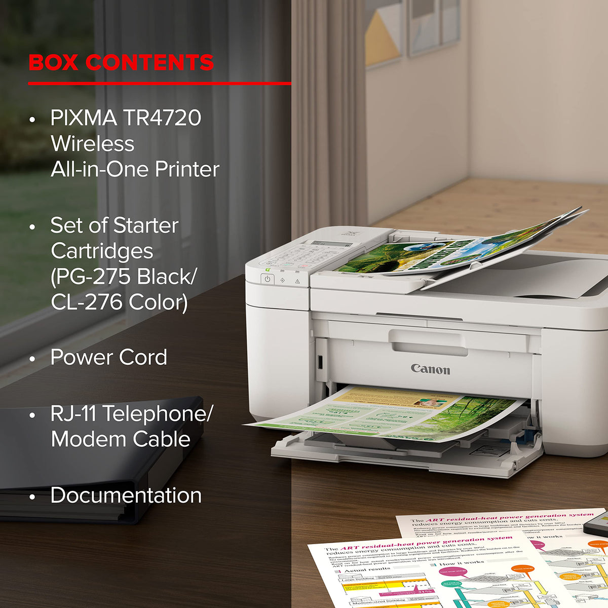 Canon PIXMA TR4720 All-in-One Wireless Printer, White