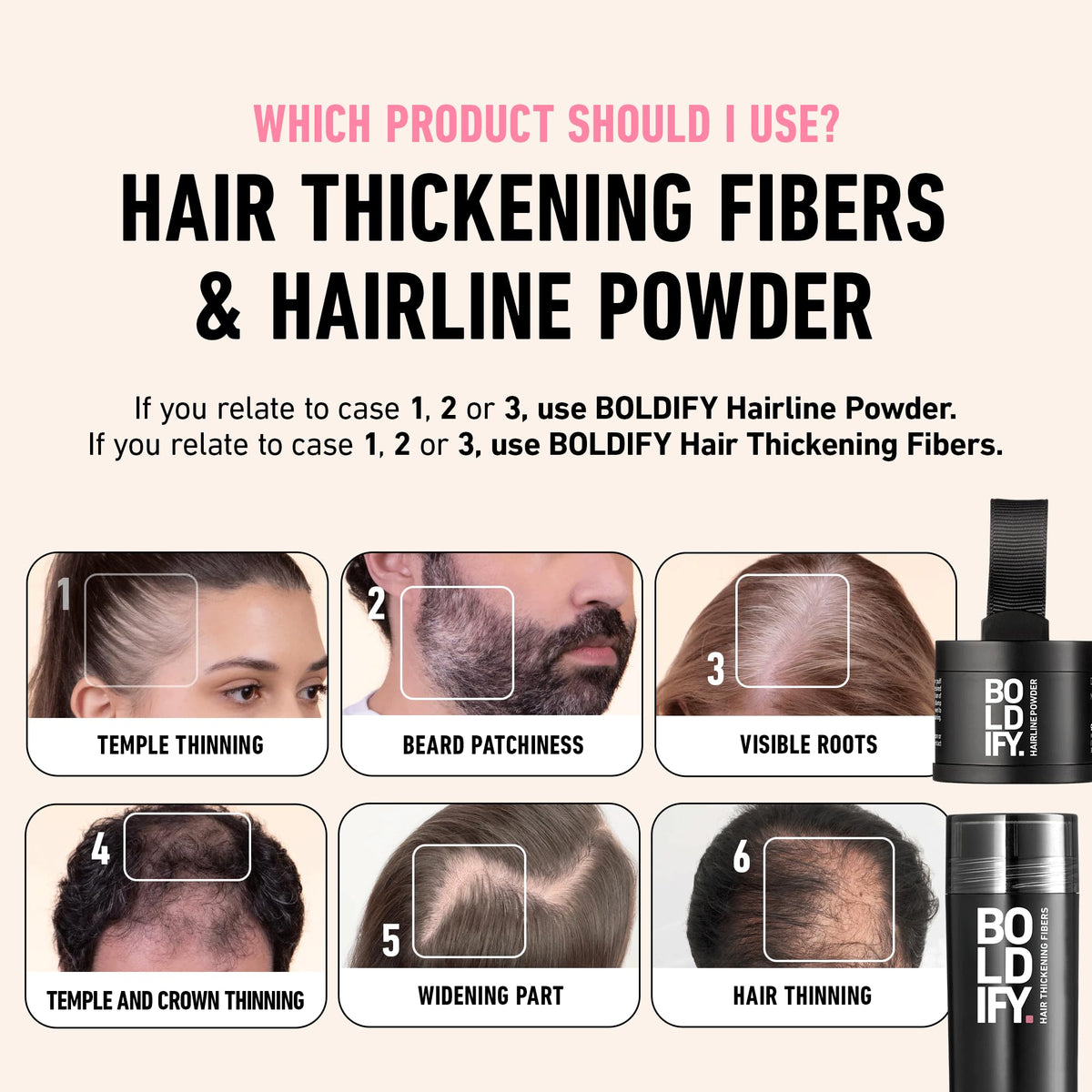 BOLDIFY Hairline Powder Root Touch-Up, Black