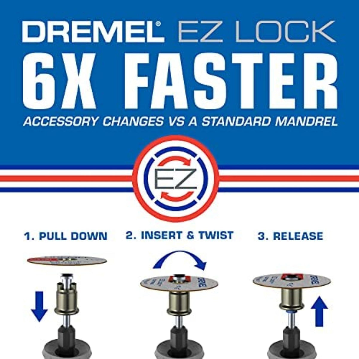 Dremel EZ456B 1 1/2-Inch EZ Lock Cut-Off Wheels, 12 Pieces
