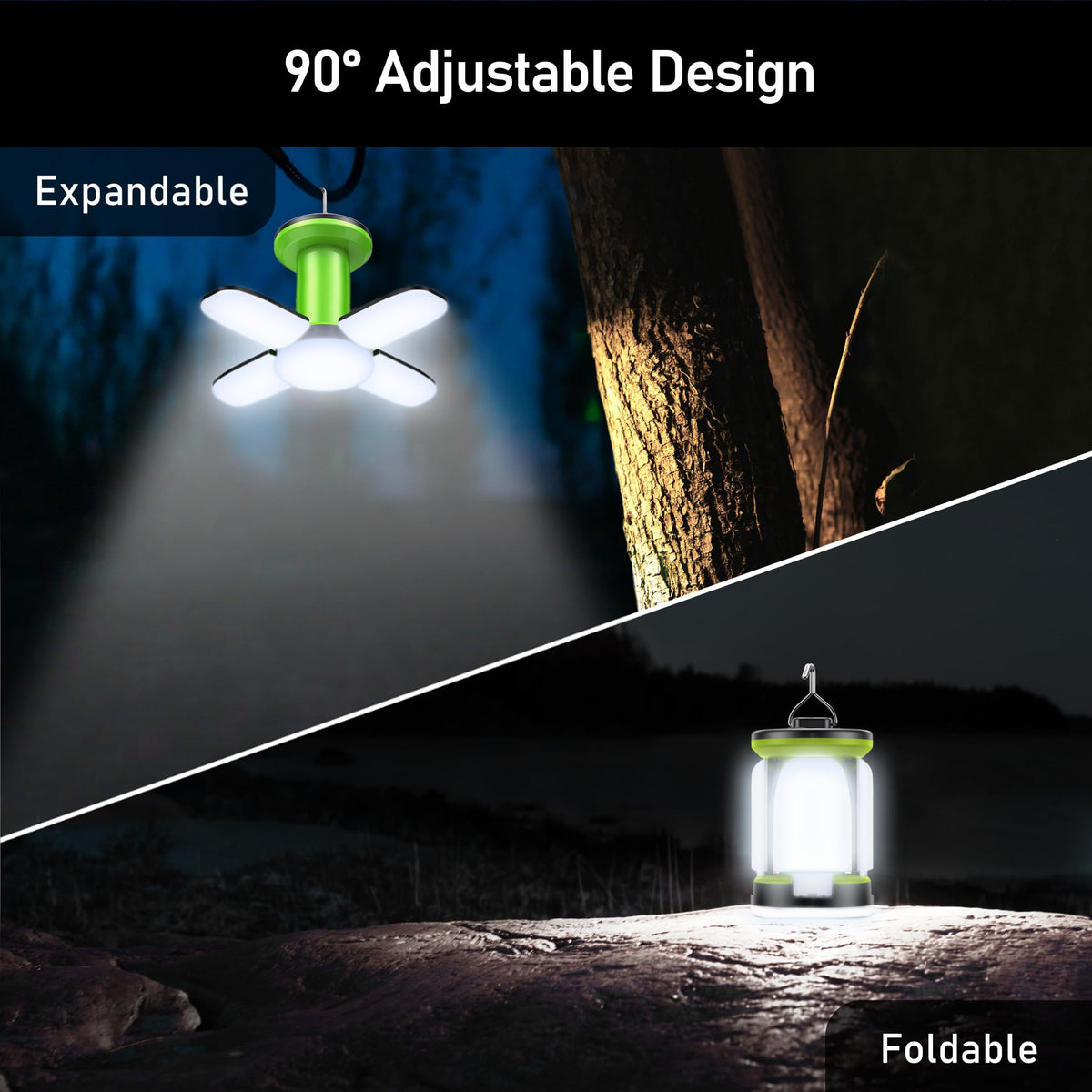 Blukar Rechargeable LED Camping Lantern, White Light