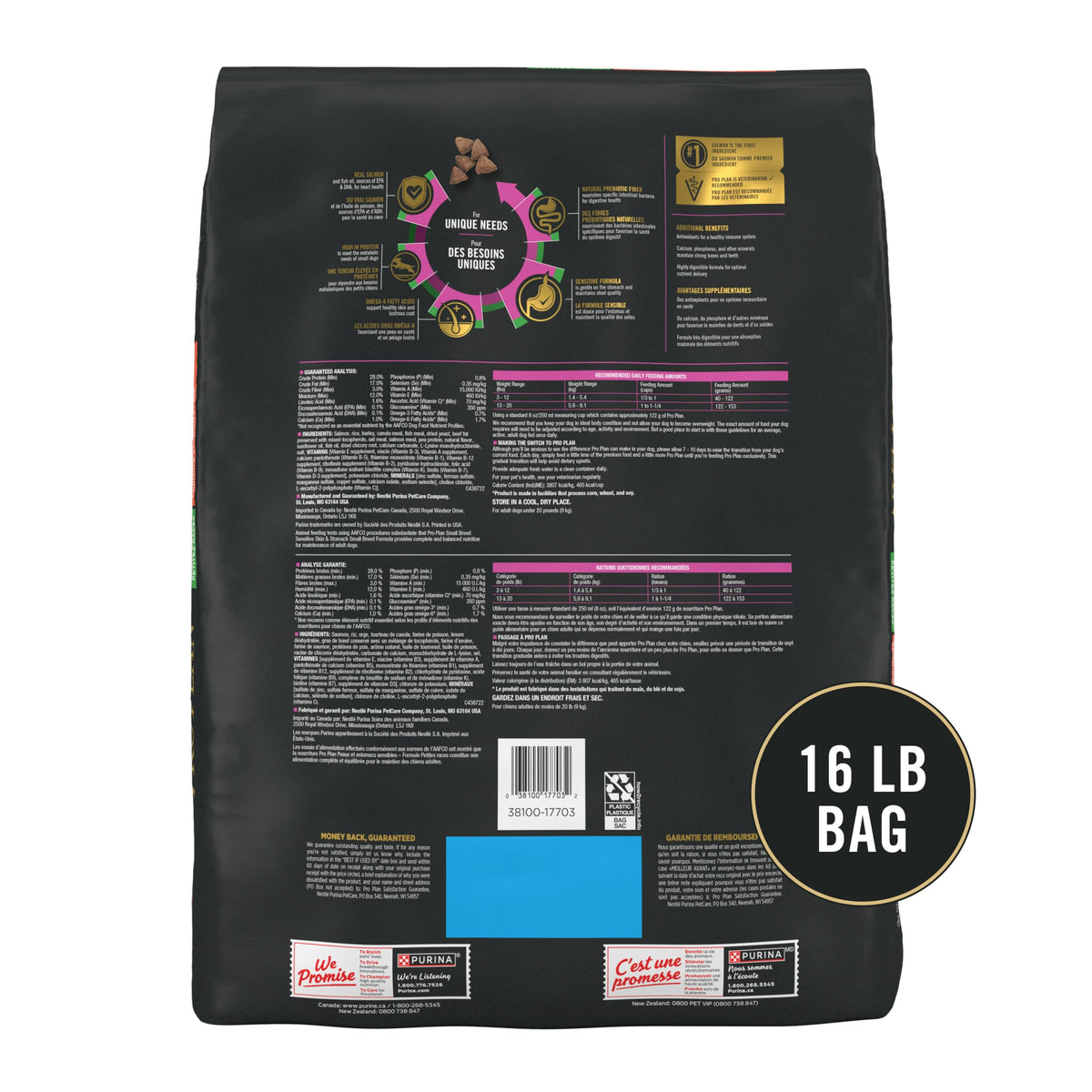 Pro Plan Small Breed Sensitive Skin & Stomach Dry Dog Food, 7.26 kg