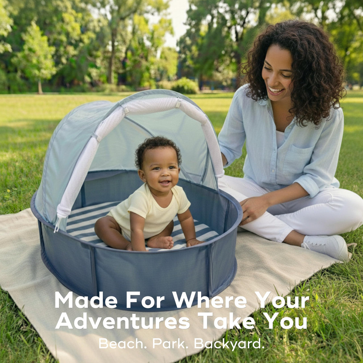 Babymoov Babyni Anti-UV Infant Pop-Up Tent, UPF 50+, Marine