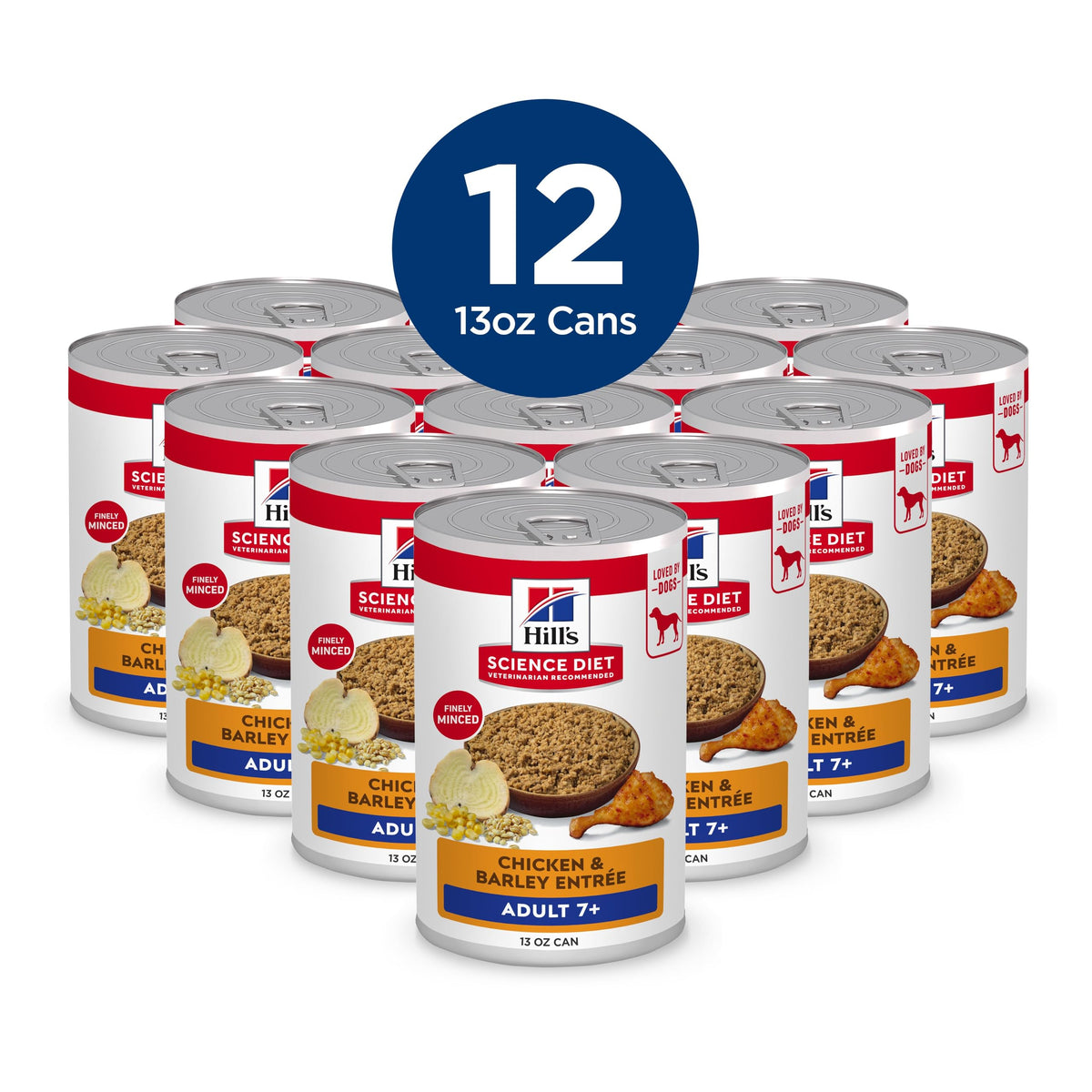 Hill's Science Diet Senior 7+ Canned Dog Food, Chicken & Barley, 12 Pk
