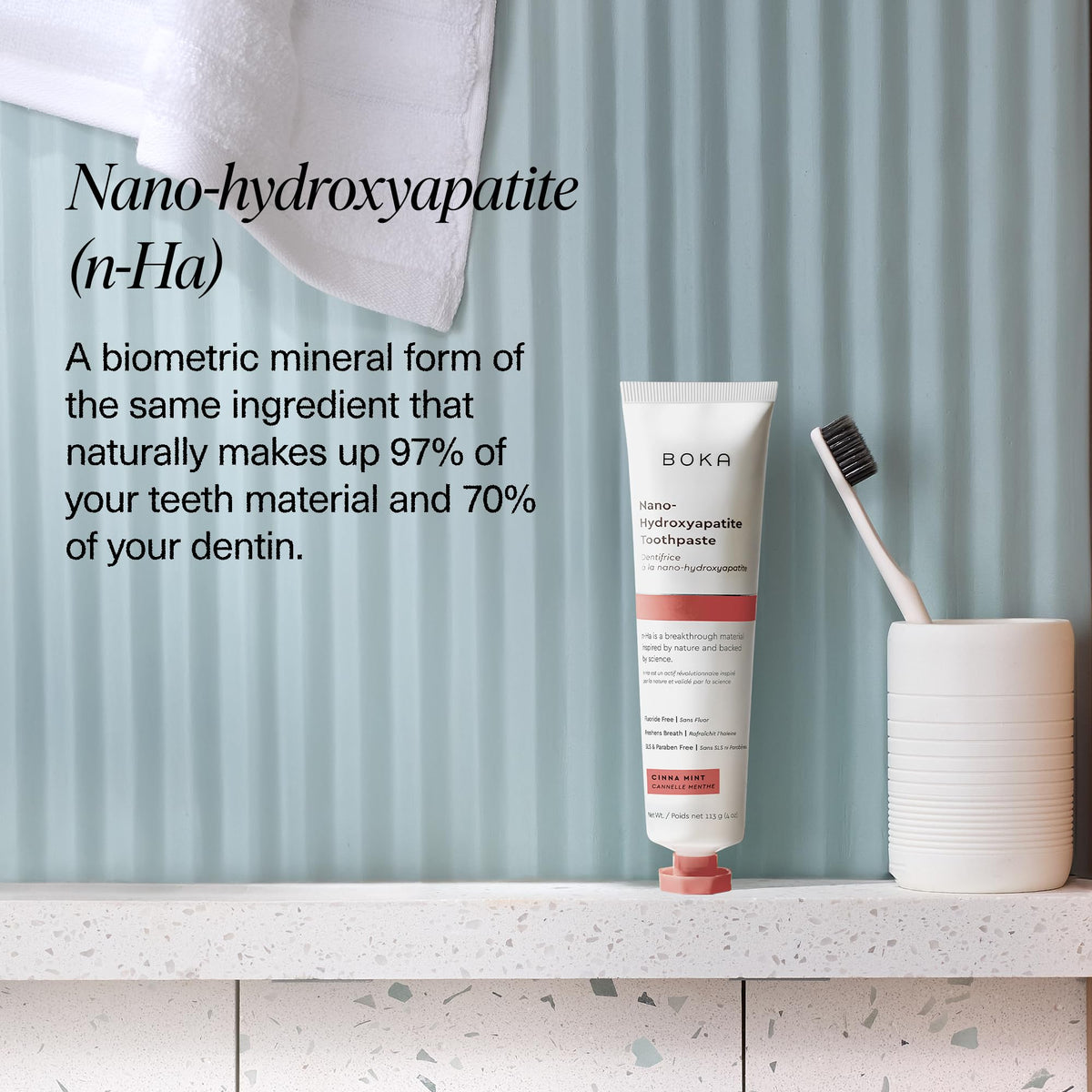 Boka Nano-Hydroxyapatite Toothpaste, Cinnamon Mint, 113 g