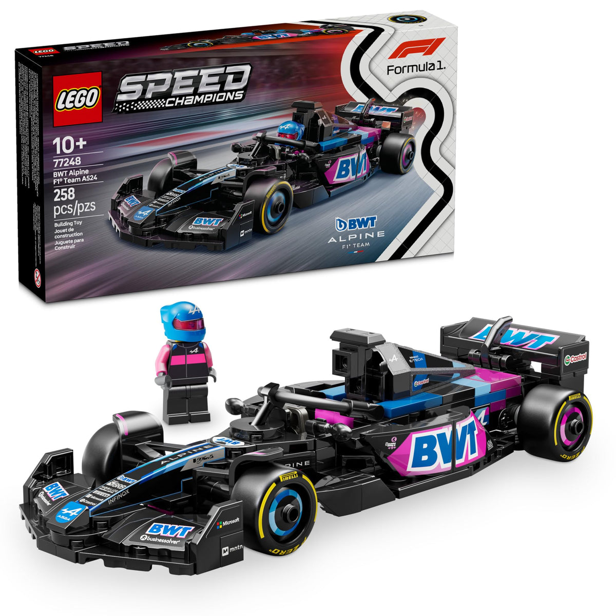 LEGO Speed Champions BWT Alpine F1 Team A524 Race Car, 77248