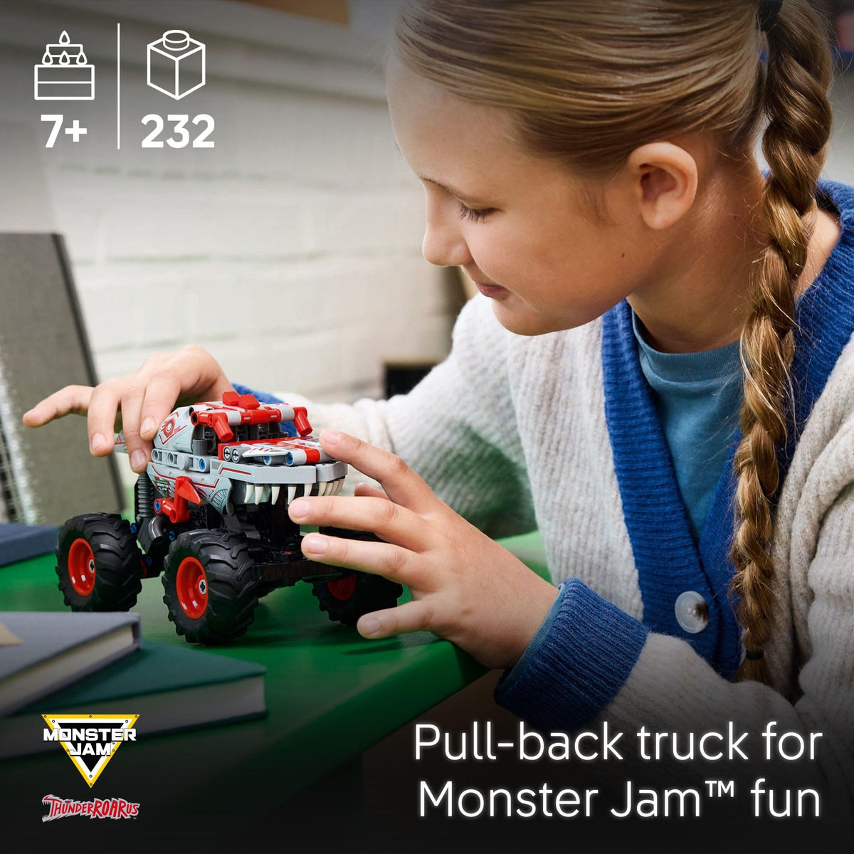 LEGO Technic Monster Jam ThunderROARus Pull-Back Truck, 42200