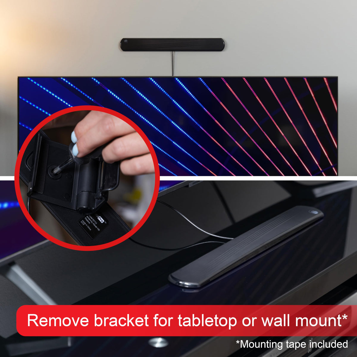 UltraPro Hover Indoor Digital TV Antenna, Black