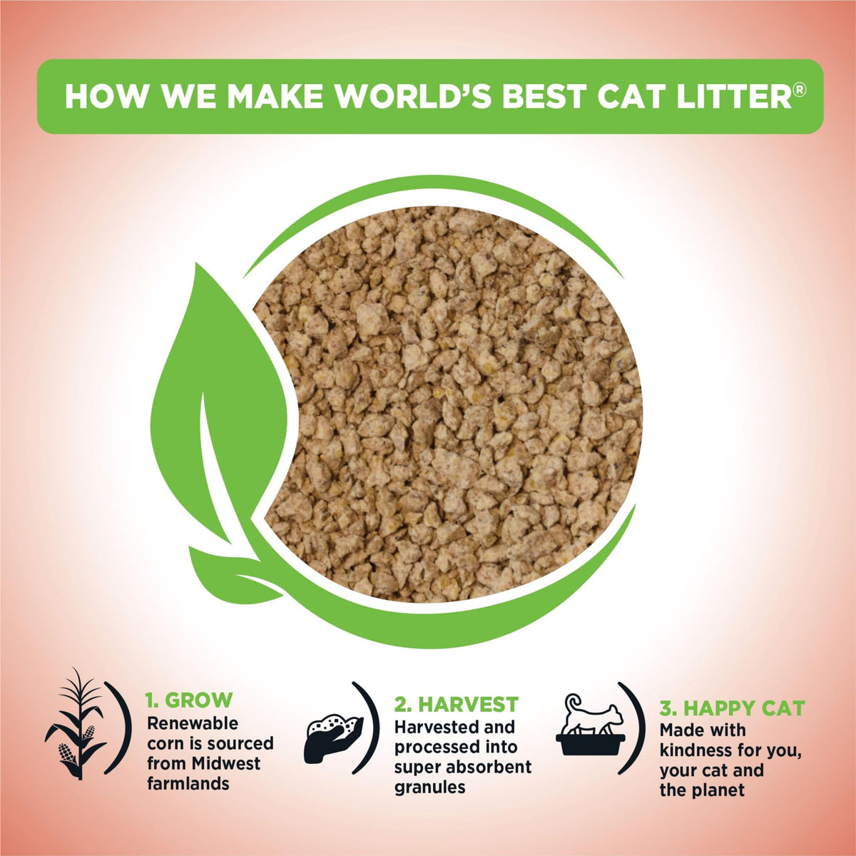 World's Best Cat Litter Multiple Cat Unscented, 15 lbs, 62100615