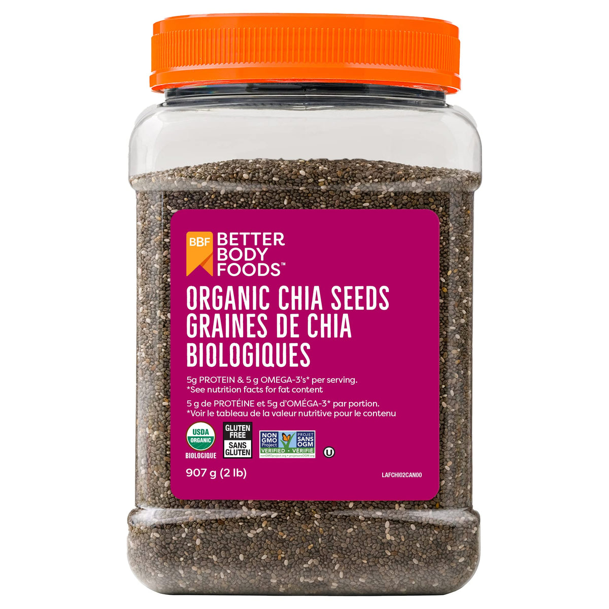 BetterBody Foods Organic Chia Seeds, 907 g