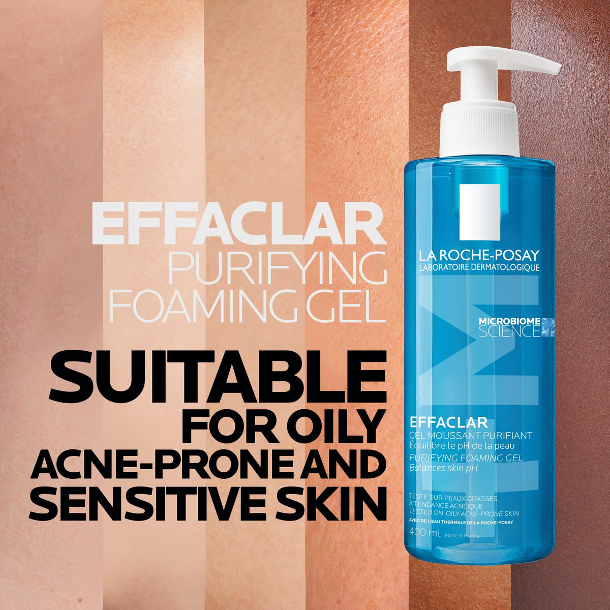 La Roche-Posay Effaclar Purifying Foaming Gel Cleanser, 400 ml