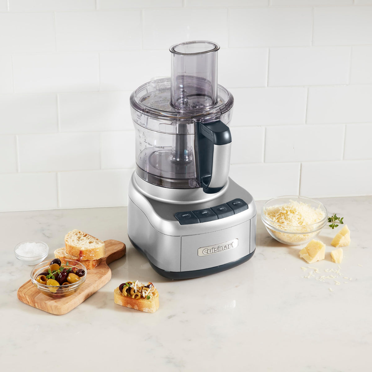Cuisinart Elemental 8-Cup (2L) Food Processor, 350W, Silver, FP-8SVEC