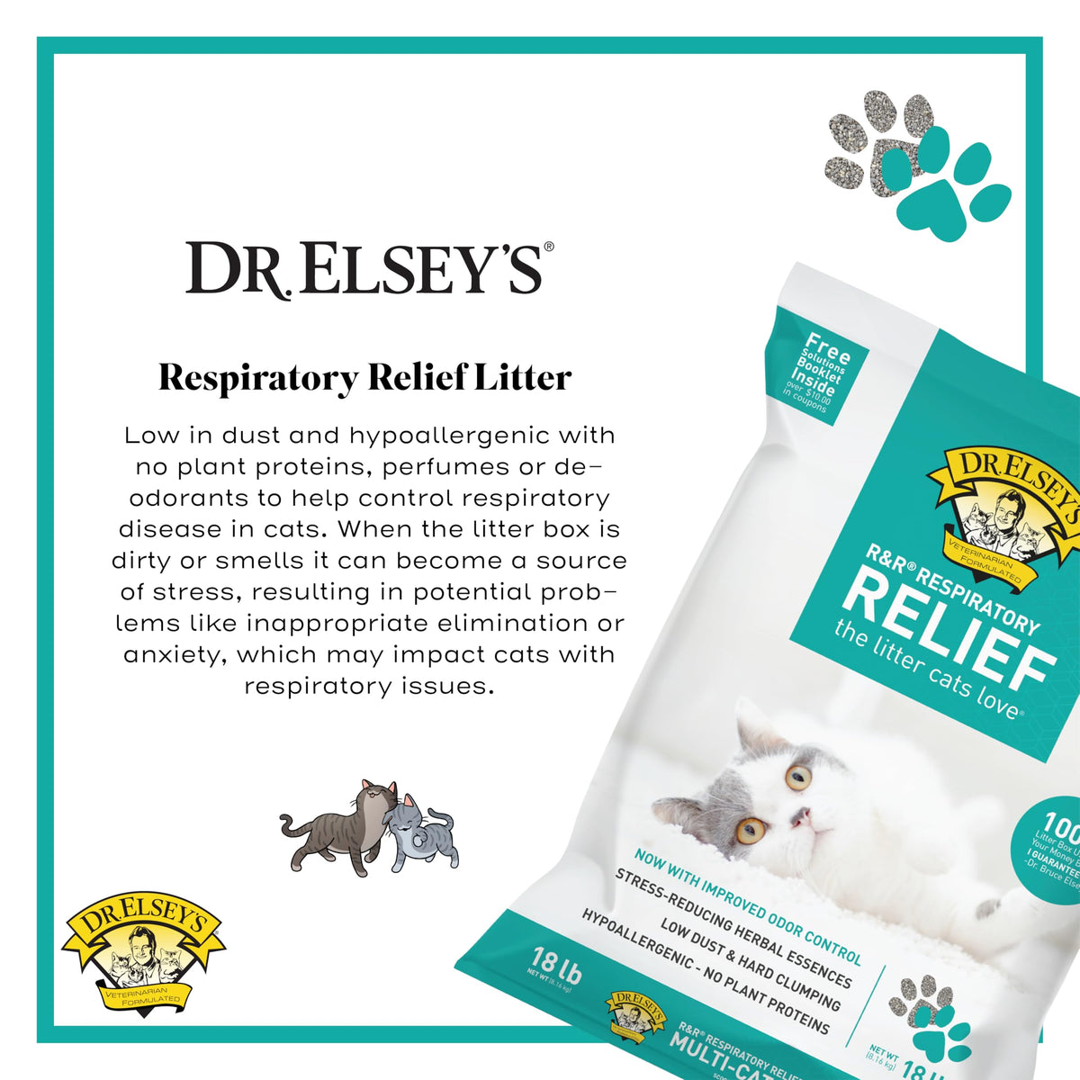 Dr. Elsey's R&R Cat Litter, Low Dust, Unscented