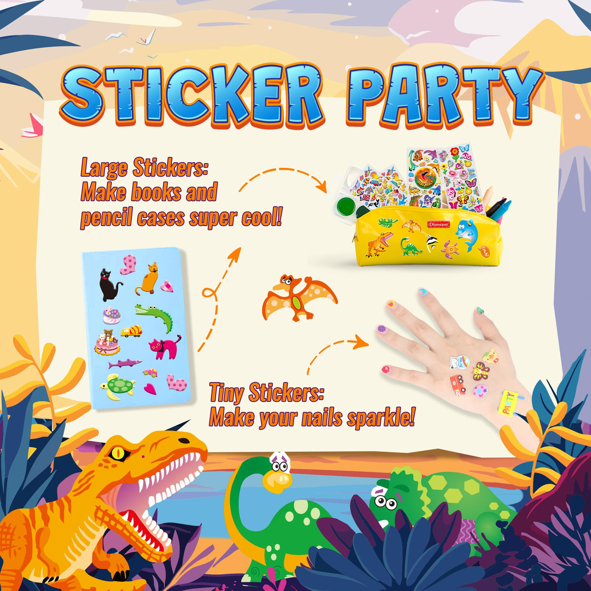 3D Puffy Stickers for Kids, 64 Sheets (3200+ Stickers)