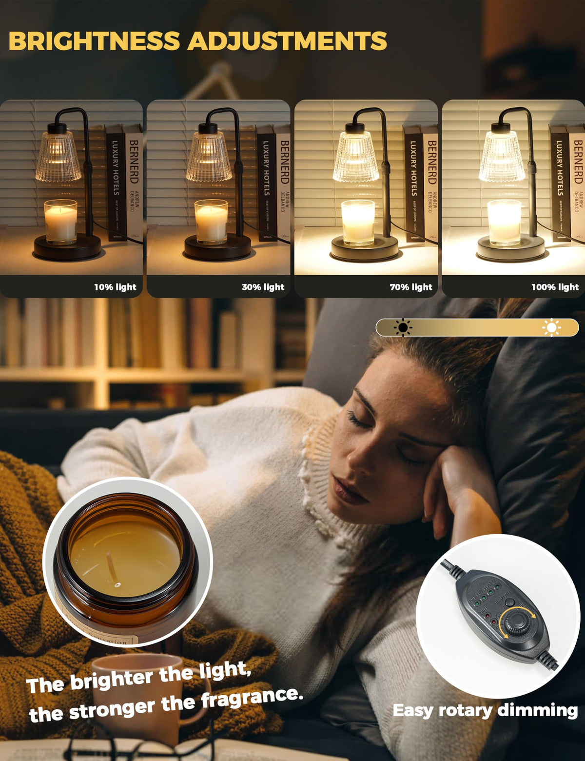 GODONLIF Dimmable Candle Warmer Lamp with Timer