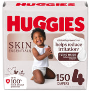Huggies Skin Essentials Baby Diapers, Size 4 (22-37 lbs), 150 Count