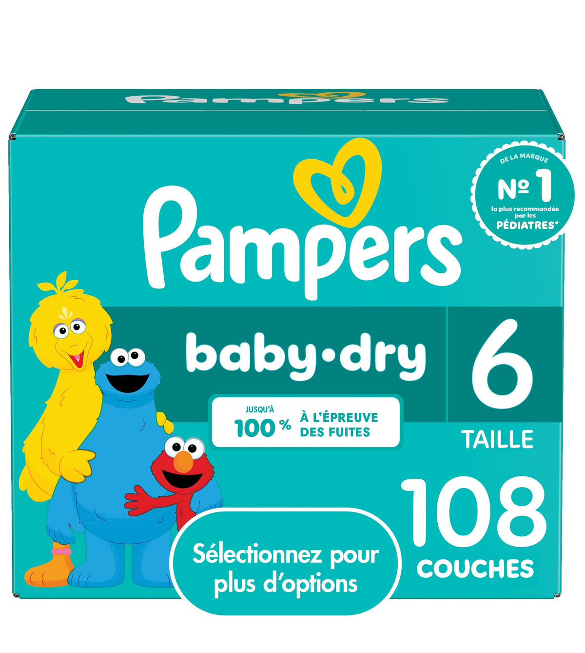 Pampers Baby Dry Diapers, Size 6, 108 Count