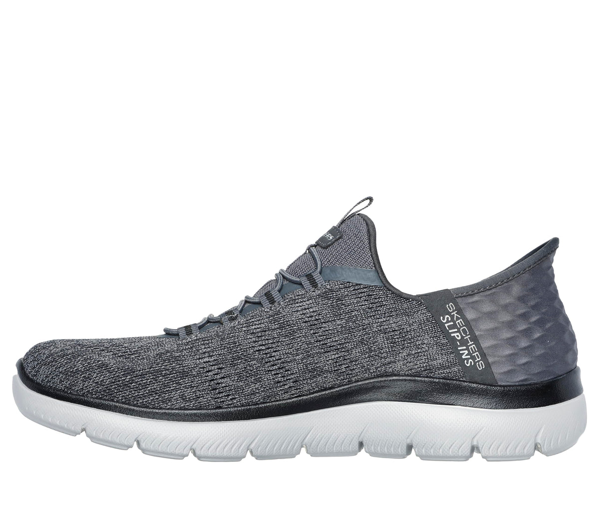 Skechers Men's Summits Key Pace Slip-in Sneaker, Charcoal/Black, 11W