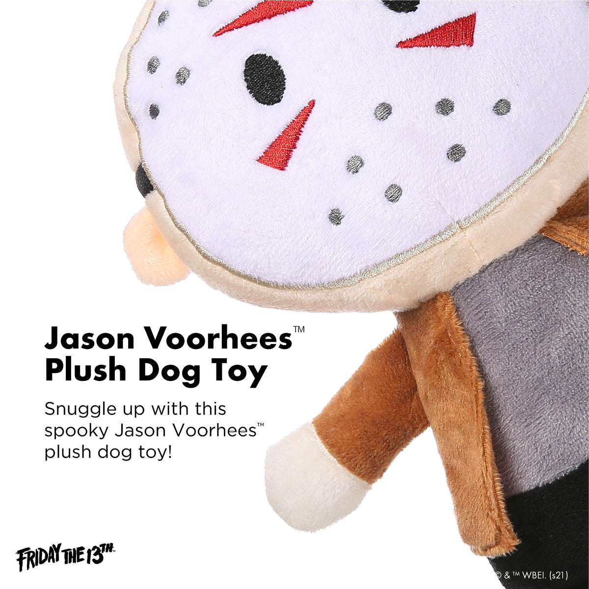 Warner Bros Friday the 13th Jason Voorhees Squeaky Dog Toy, 6 Inch