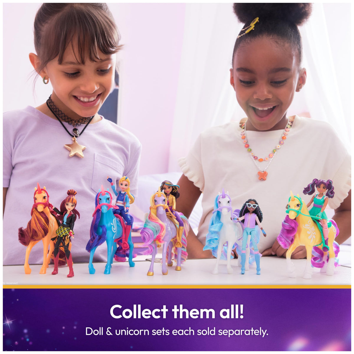 Unicorn Academy Isabel & River Dolls with 2 Accessories & Hair Tool