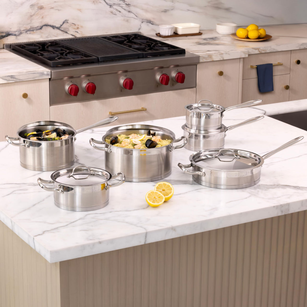 Lagostina Moderna 12-Piece Stainless Steel Cookware Set