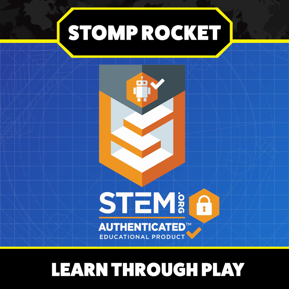 The Original Stomp Rocket Dueling Rockets Launcher, 4 Rockets