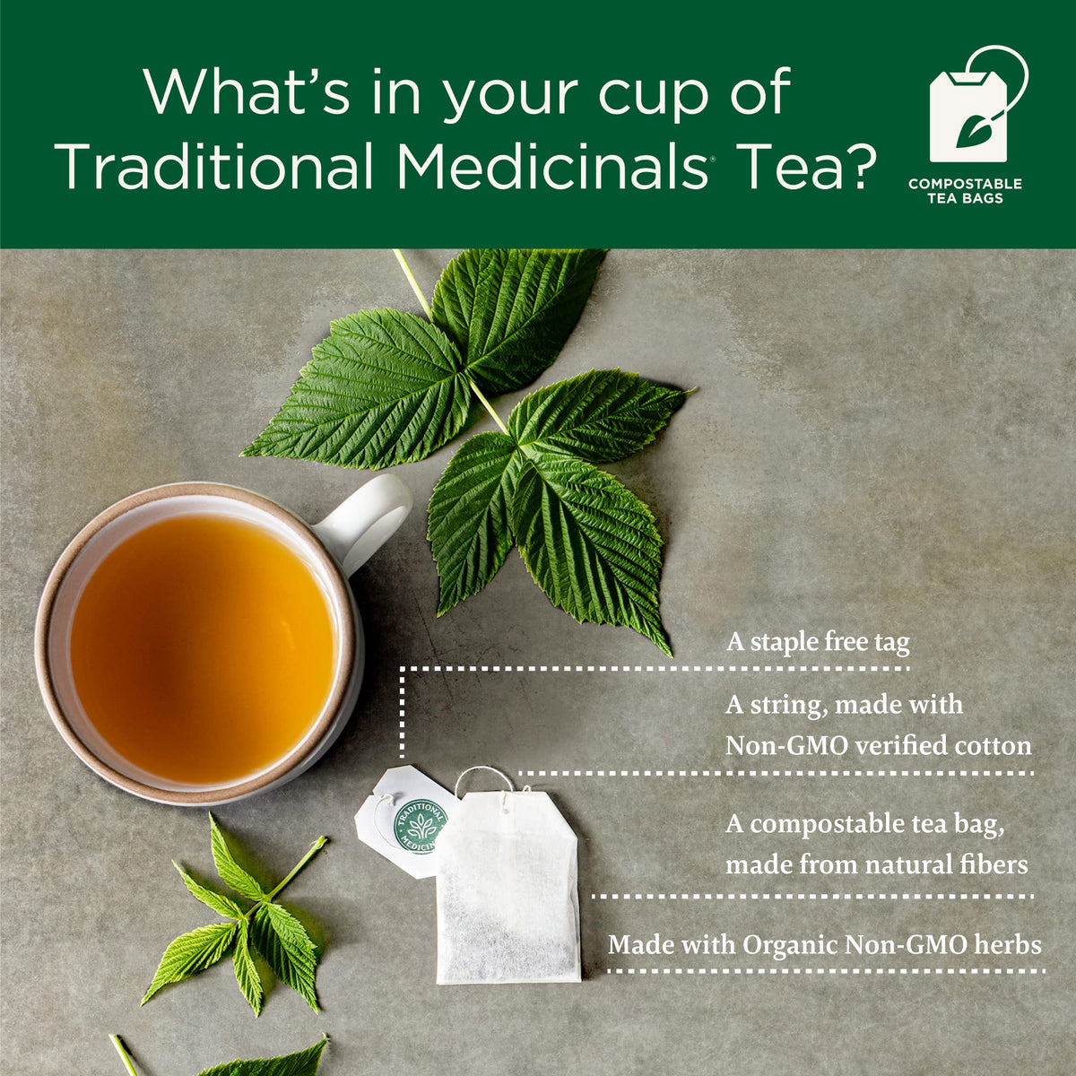 Traditional Medicinals Organic Dandelion Leaf & Root Tea, 6 x 16 Bags