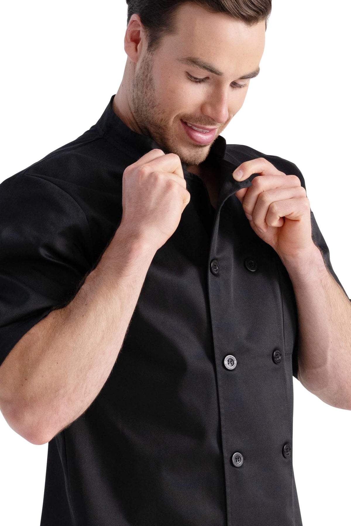Chef Works Unisex Volnay Chef Coat, Black, Medium