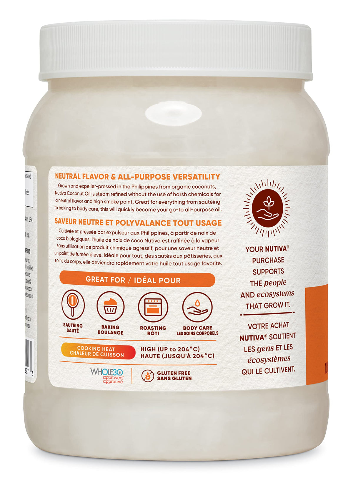 Nutiva Organic Steam-Refined Coconut Oil, 1.6L