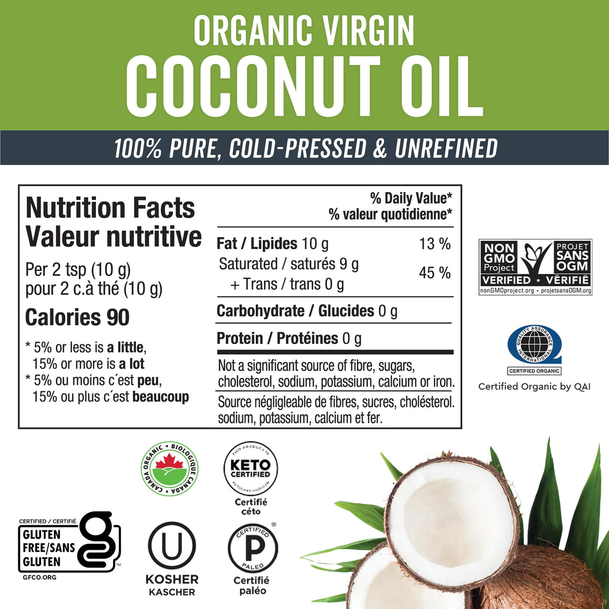 Viva Naturals Organic Virgin Coconut Oil, 946 ml