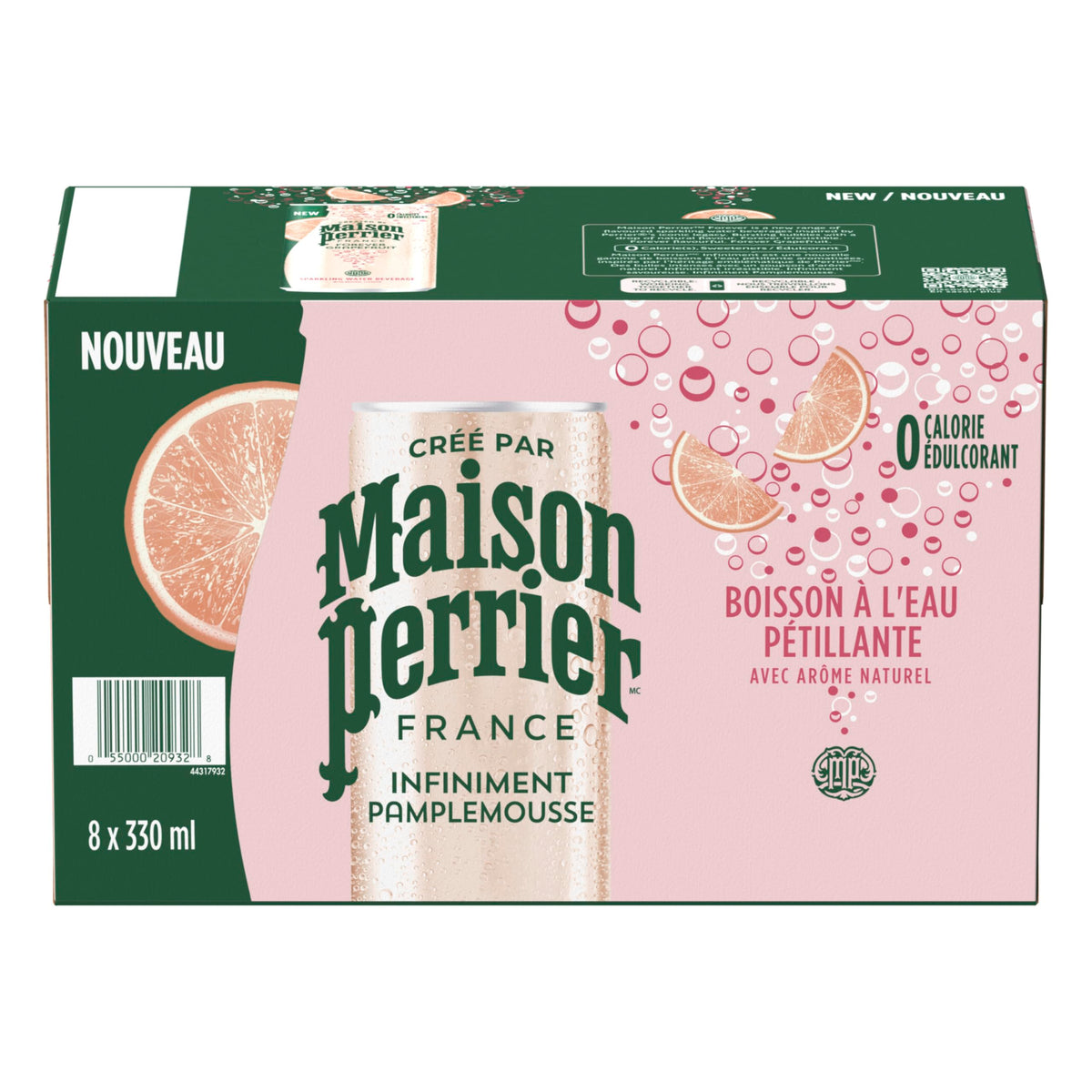 Maison Perrier Forever Grapefruit Sparkling Water, 24 x 330 ml