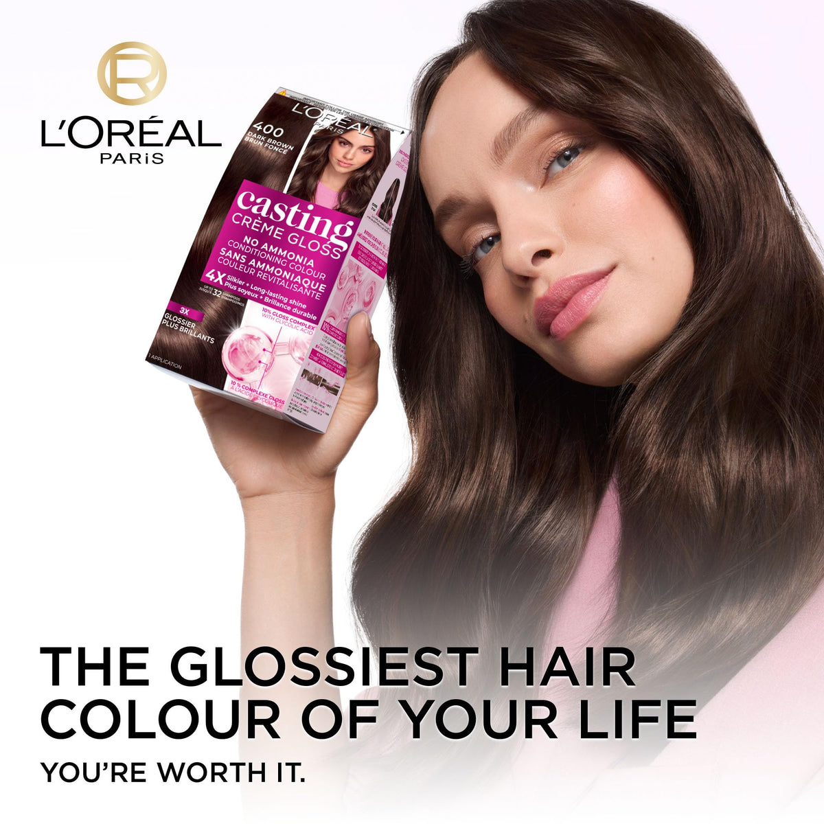 L'Oréal Paris Casting Crème Gloss, 300 Darkest Brown, 2 Kits