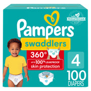 Pampers Swaddlers 360 Pull-On Diapers, Size 4, 100 Count