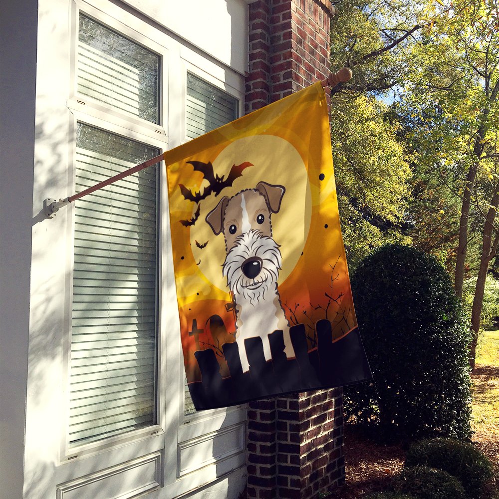 Caroline's Treasures BB1805CHF Halloween Wire Haired Fox Terrier House Flag
