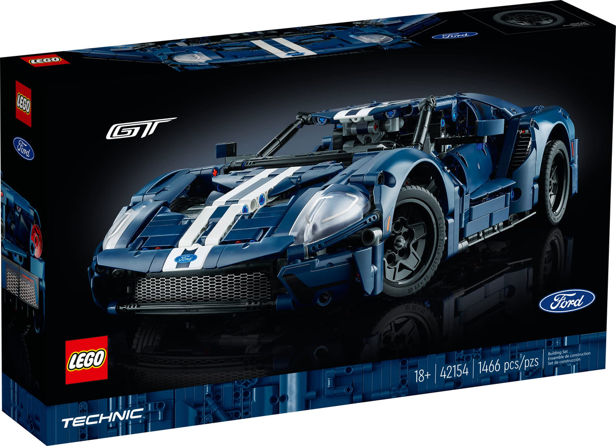 LEGO Technic 2022 Ford GT Car Model Kit, 1:12 Scale, 42154