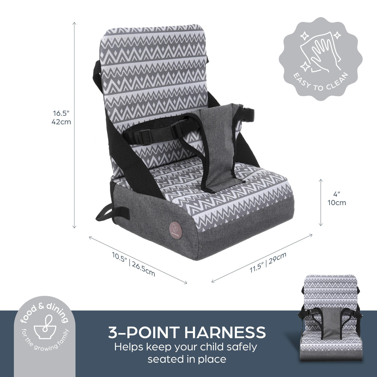 Dreambaby Grab 'n Go Booster Seat with Adjustable Securing Straps