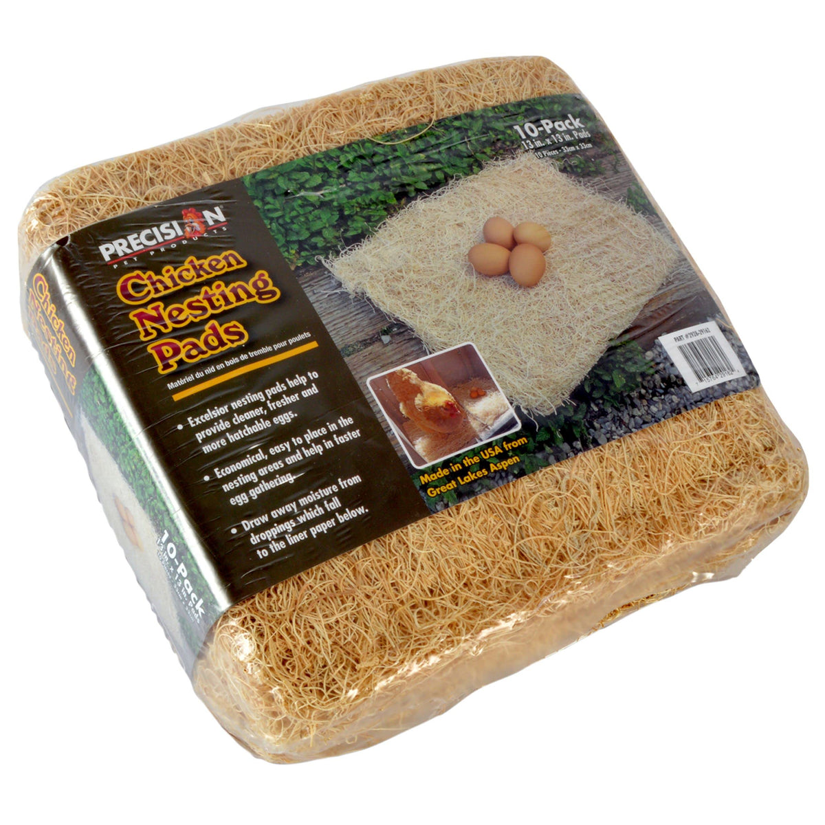 Precision Pet 7029162 Excelsior Nesting Pads, 10 Pads
