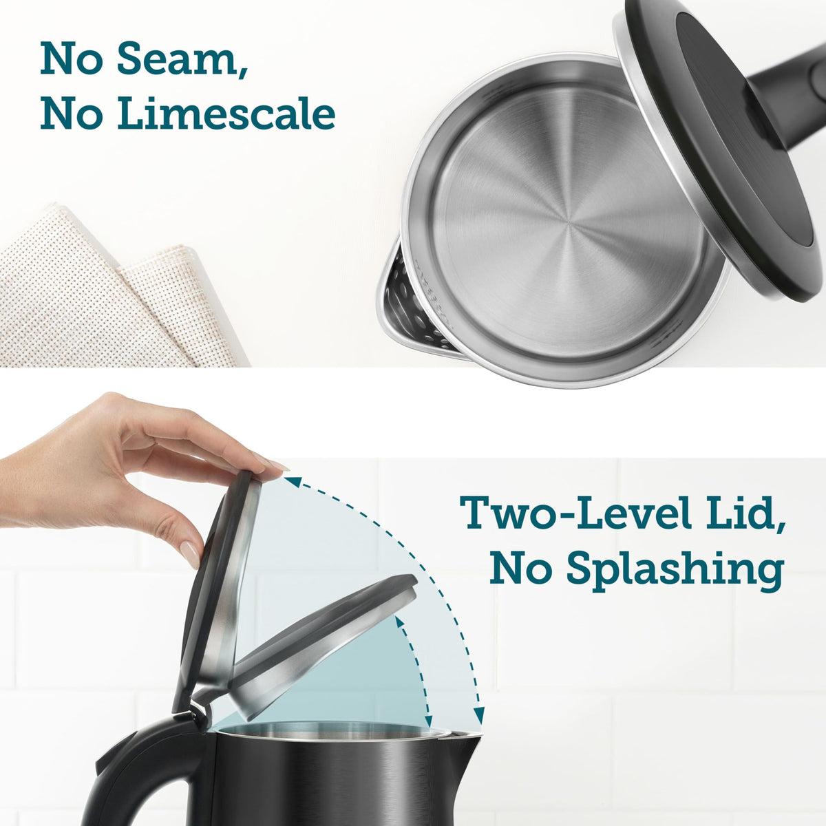 Cosori Stainless Steel Electric Kettle, 1.5L, Black
