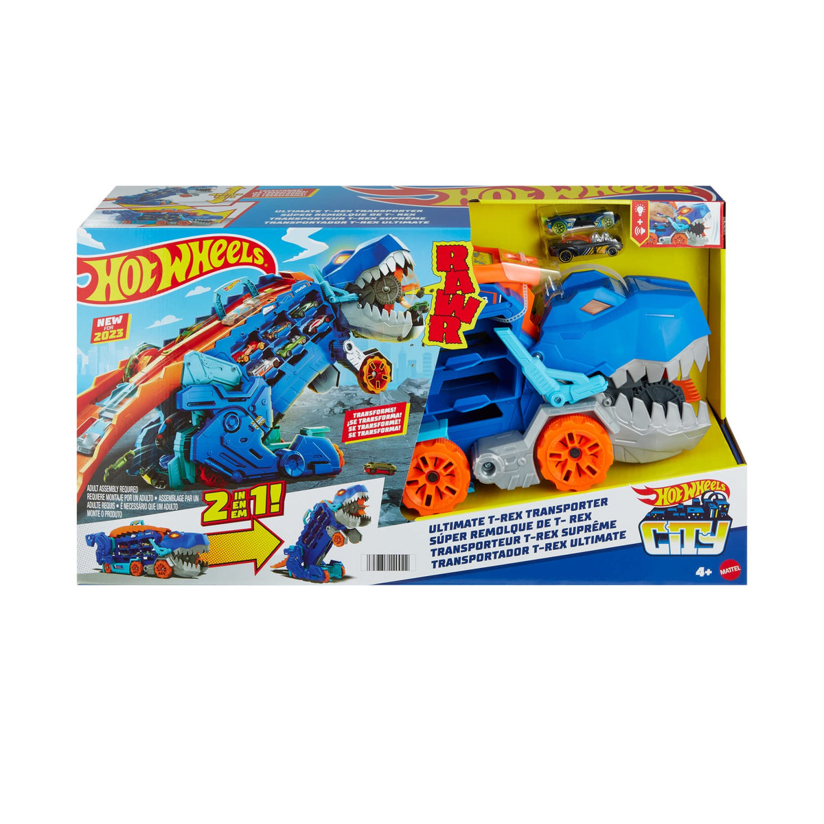 Hot Wheels City Ultimate T-Rex Transporter Track Set