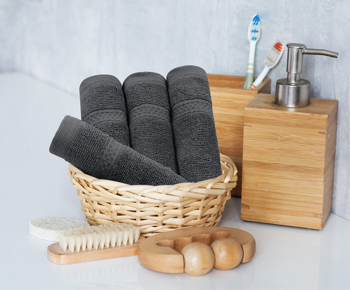 Utopia Towels 8-Piece Cotton Towel Set, Grey