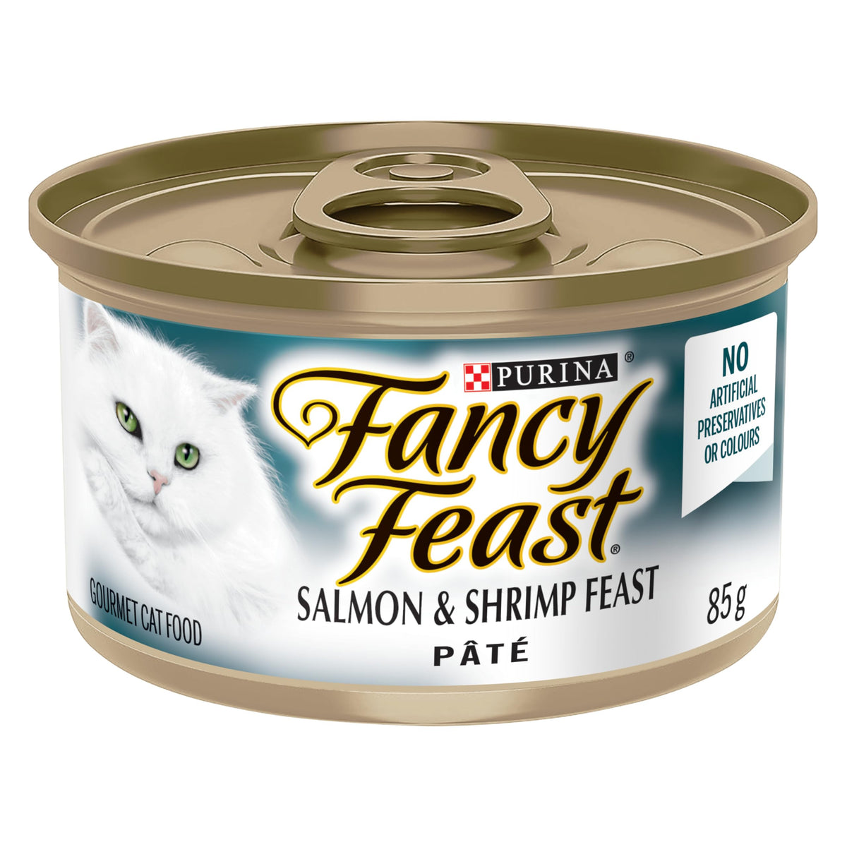 Fancy Feast Wet Cat Food, Pate Salmon & Shrimp Feast, 85 g, 24 Pack