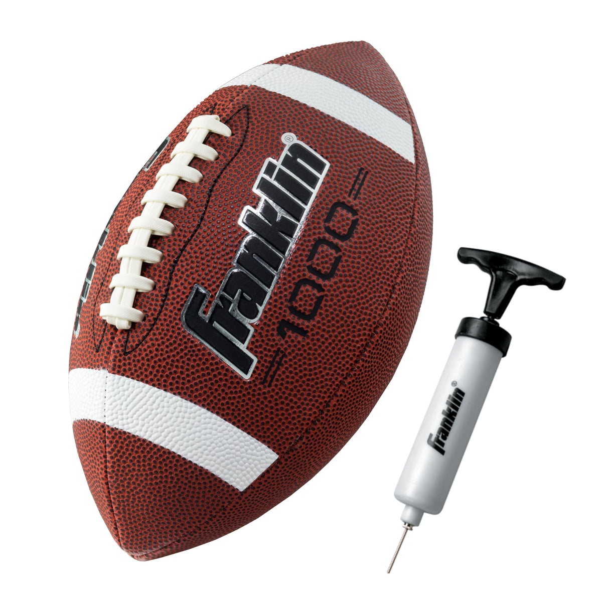 Franklin Sports All-Weather 1000 Football, Official Size, Brown/White