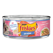 Friskies Shredded Chicken & Salmon Dinner Wet Cat Food, 156g, 24 Pack