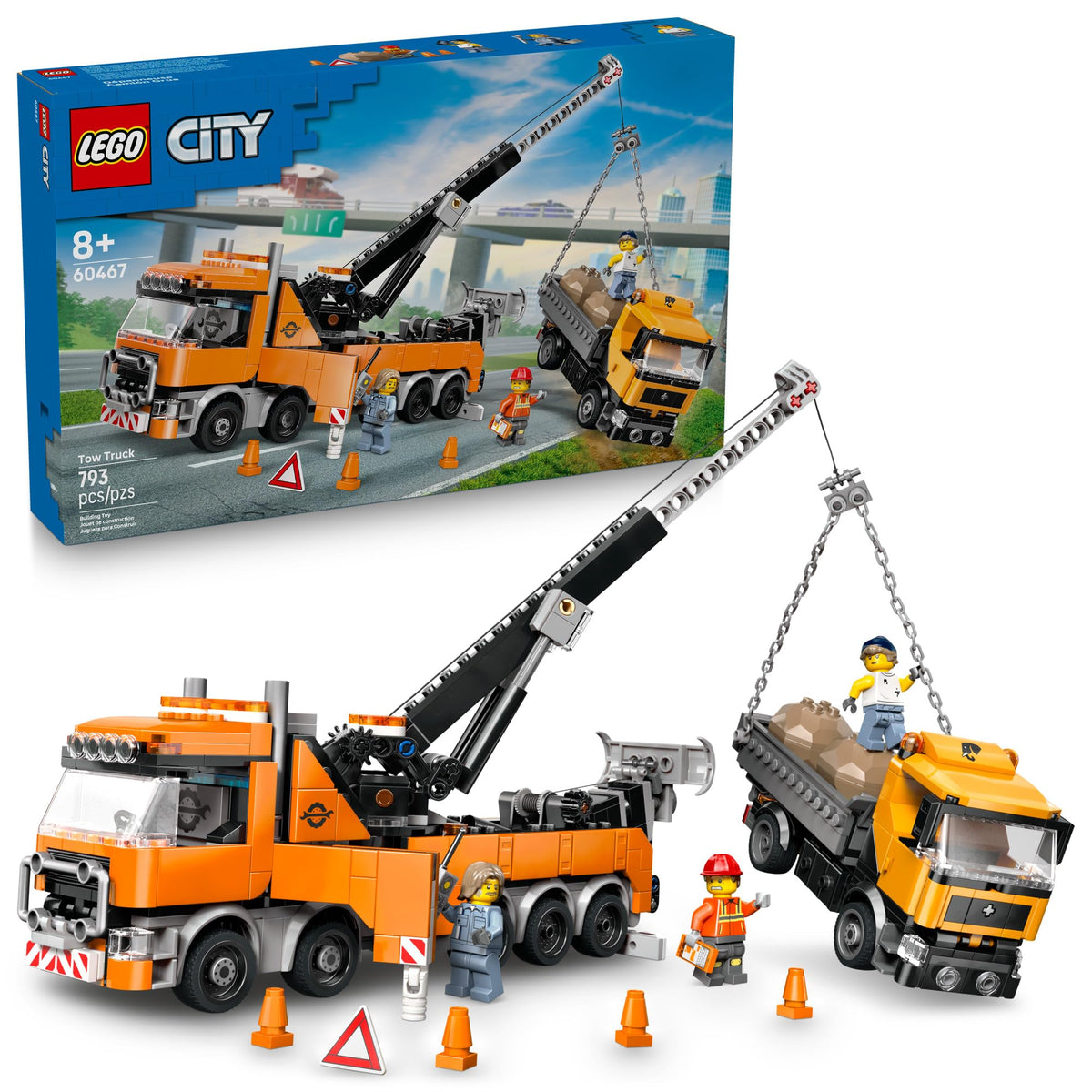 LEGO City Heavy-Duty Recovery Tow Truck with Crane Building Set, 60467
