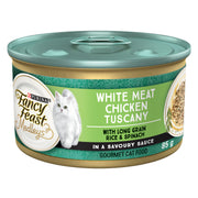 Fancy Feast Medleys White Meat Chicken Tuscany Cat Food, 85 g, 24 Pack