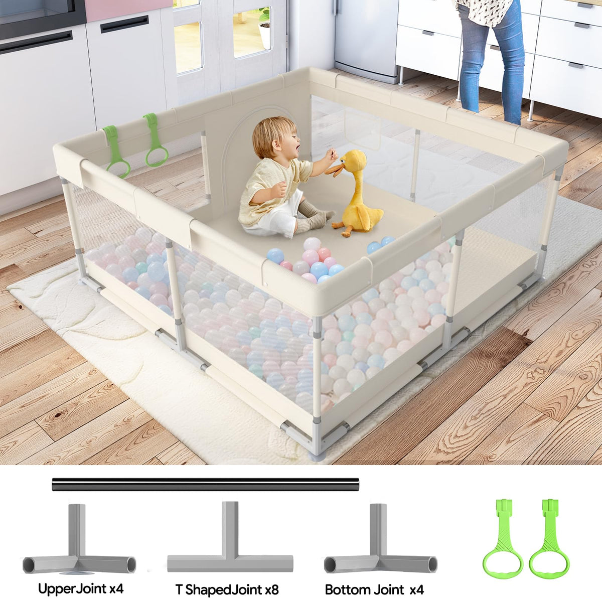 Fodoss Baby Playpen, 47" x 47"