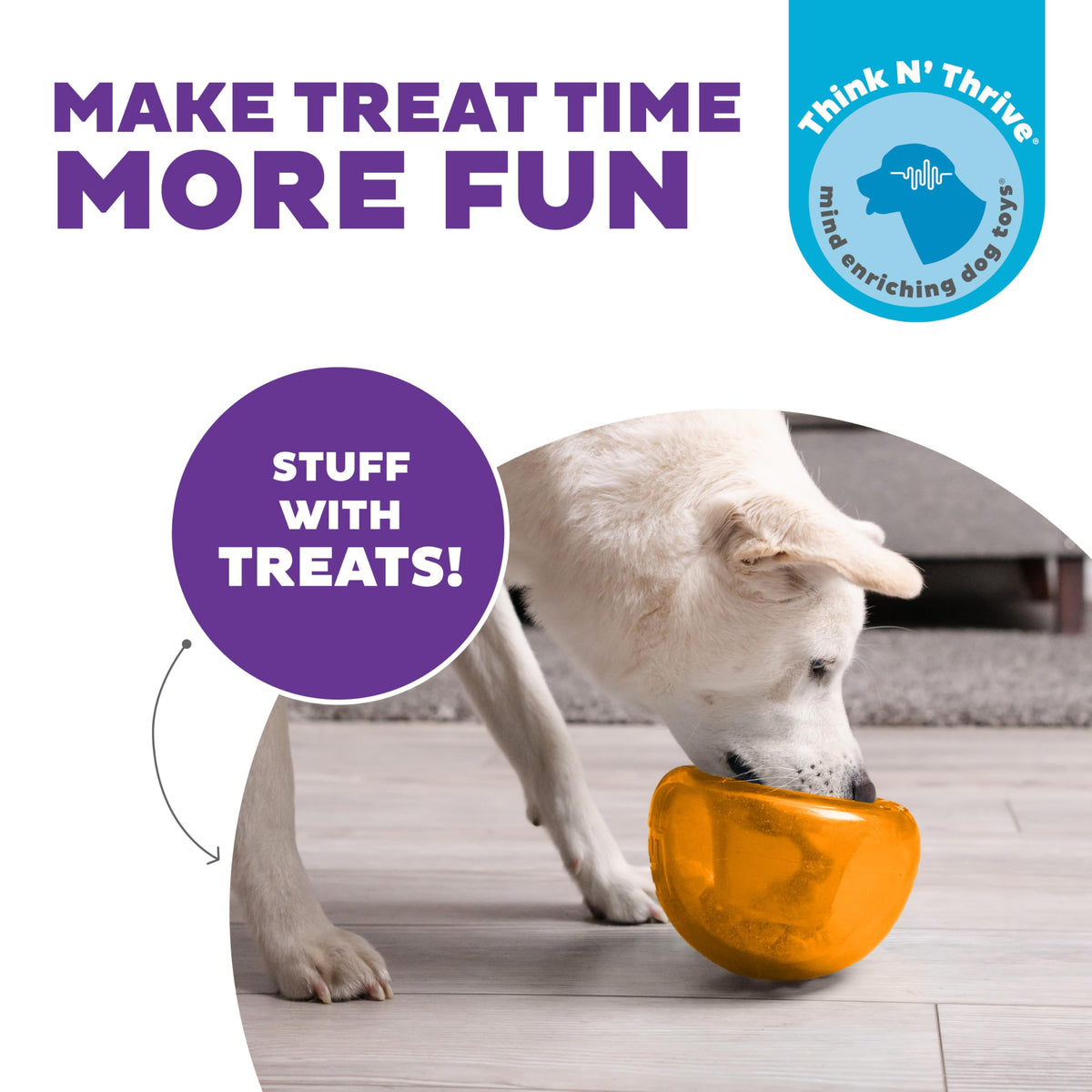 Outward Hound Snoop Treat Dispenser Puzzle Ball, Orange, 5 in