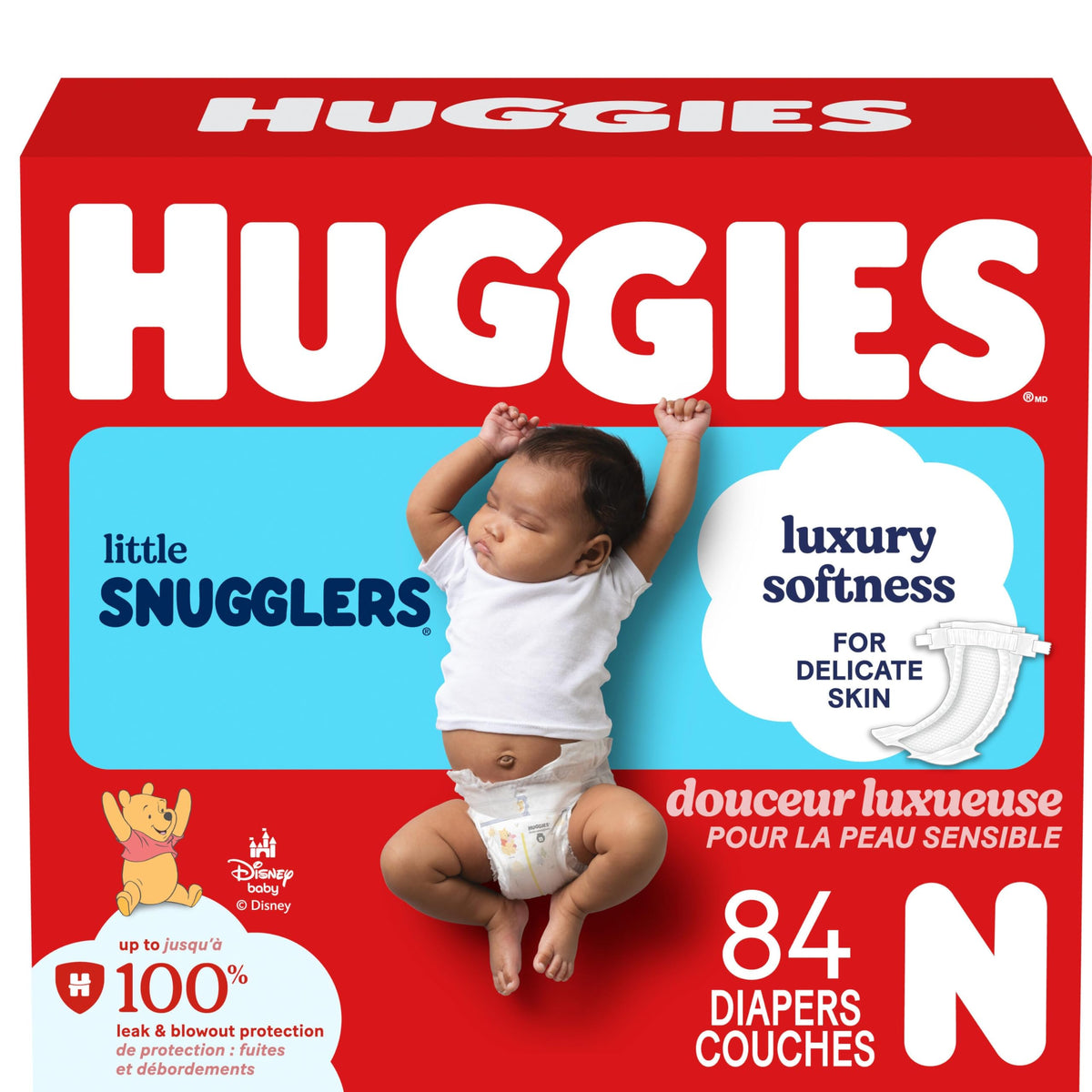 Huggies Little Snugglers Newborn Diapers, 84 Count, Giga Pack