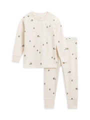 Colored Organics Long Sleeve Jammies, Tree Farm