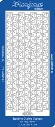 Deco Stickers - Ribbon Border-Reindeer