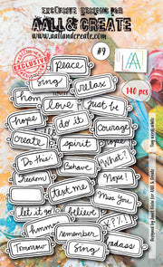 AALL and Create Ephemera - 009 - Tiny Words White